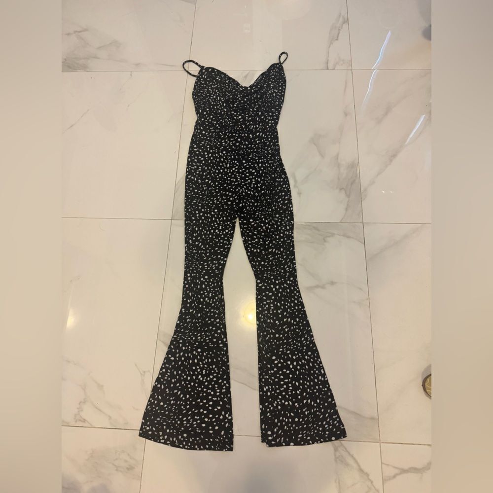 Black and White Spotted Jumpsuit #11